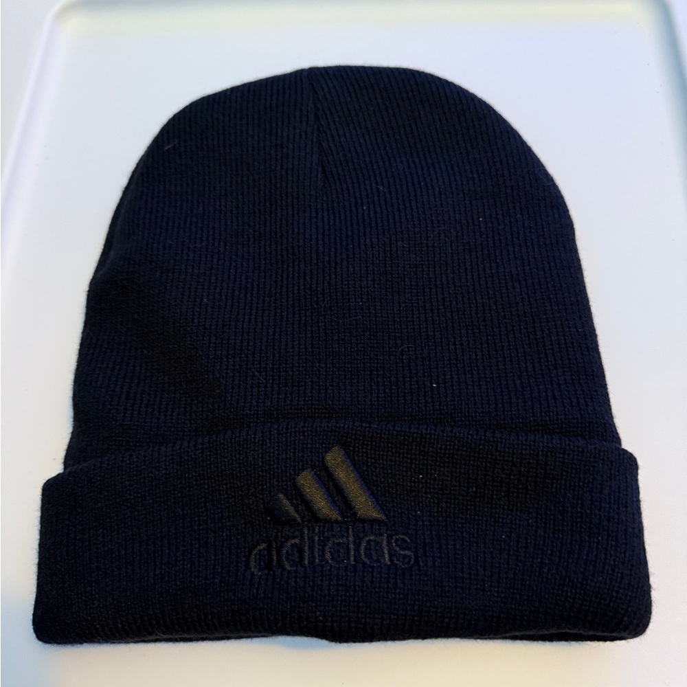 Adidas Unisex Navy Blue Cuffed Knit Beanie